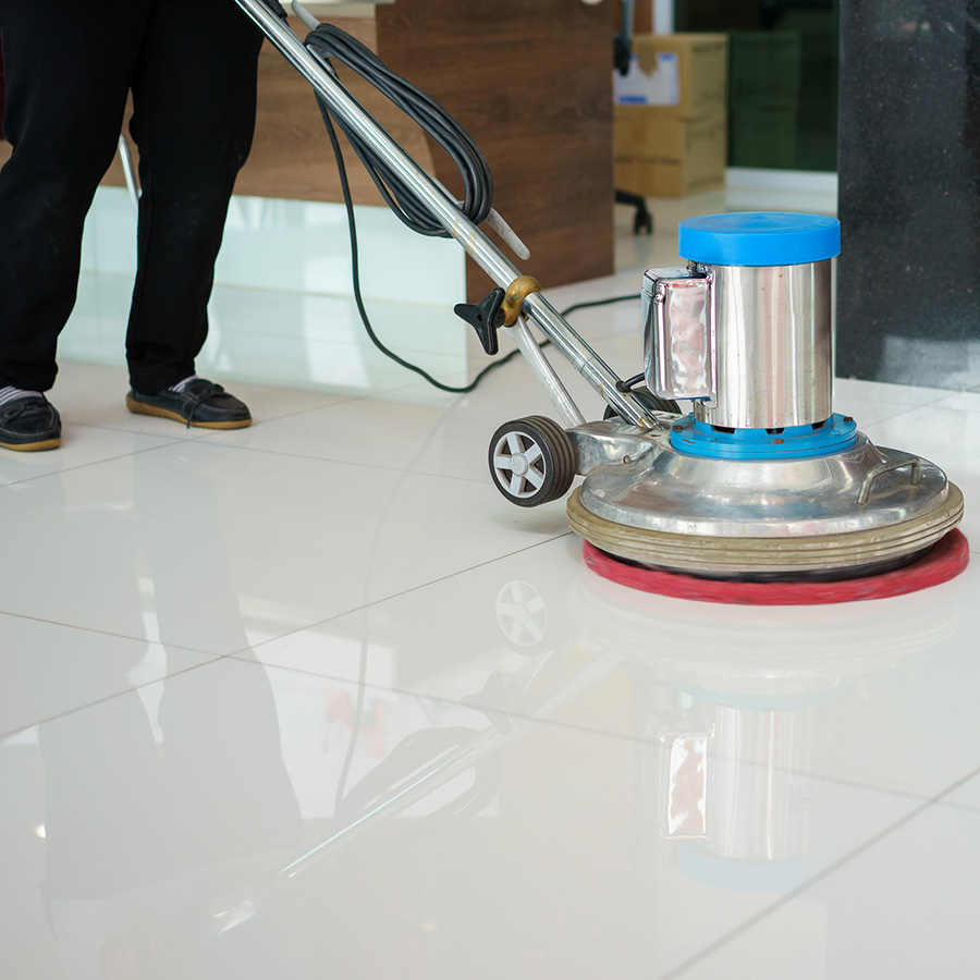 marble polishing-cleaning process