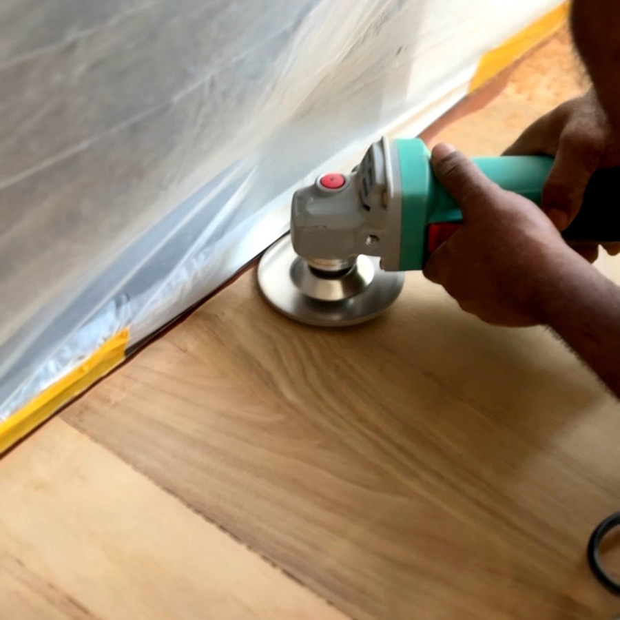 parquet floor polishing page-sanding every edge