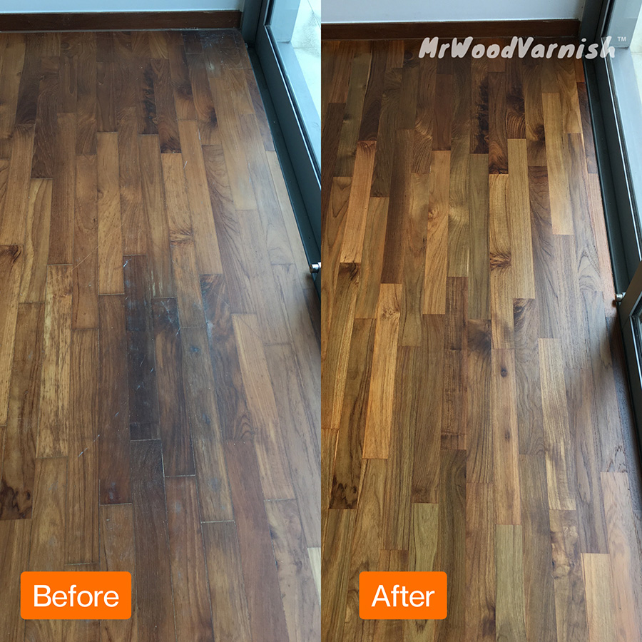 parquet sanding and varnish-black stains removal_