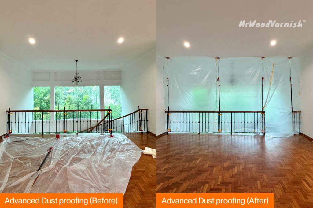 Parquet Floor Polishing Dust Protection 